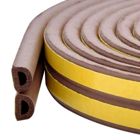 EPDM D-type rubber self-adhesive door seal D-type sponge strip durable EPDM hollow D-type foam sealing strip - Image 6