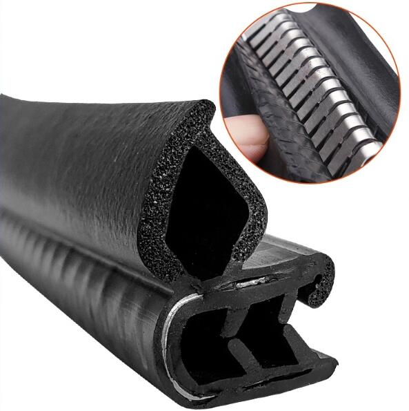 EPDM Composite Sealing Strip with Steel Belt U-Type Edge Trim Top and Side Bubble Sealing Strip - Image 3