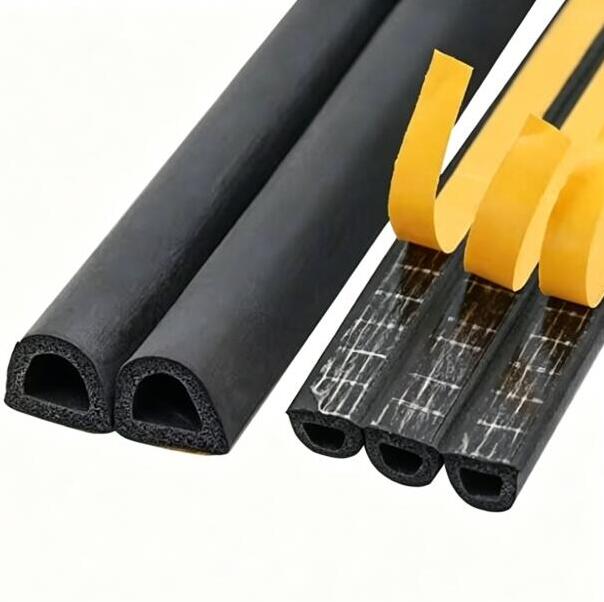EPDM D-type rubber self-adhesive door seal D-type sponge strip durable EPDM hollow D-type foam sealing strip - Image 3